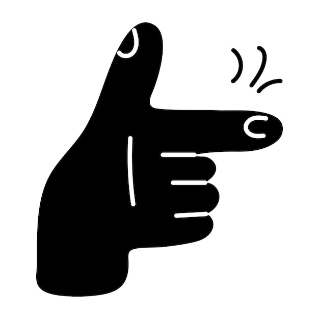 Vector premium doodle icon of go right gesture