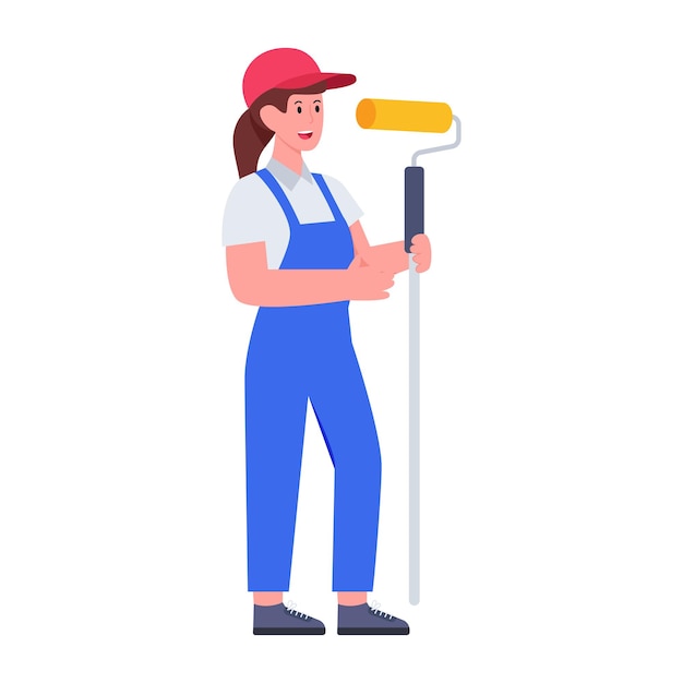 Premium download icon of female painter