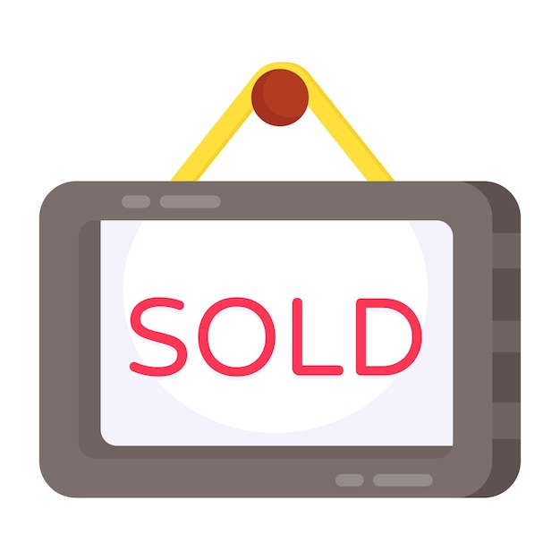 Premium download icon of sold board