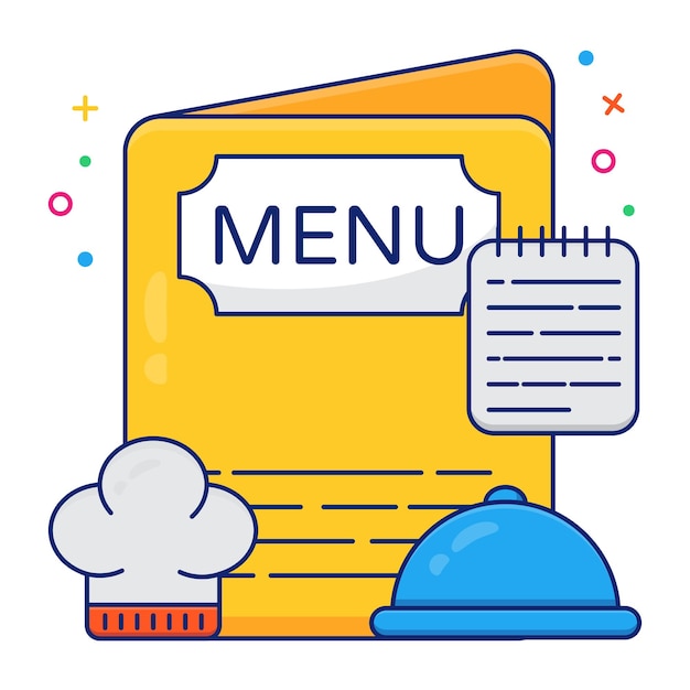 Premium download pictogram van het voedselmenu