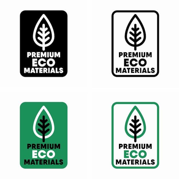 Векторный информационный знак premium eco materials