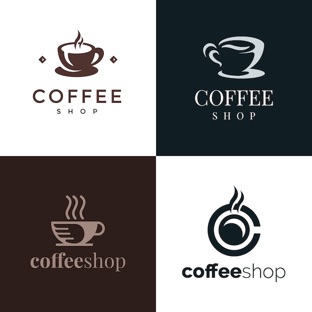 Vector premium elegant coffee shop logo