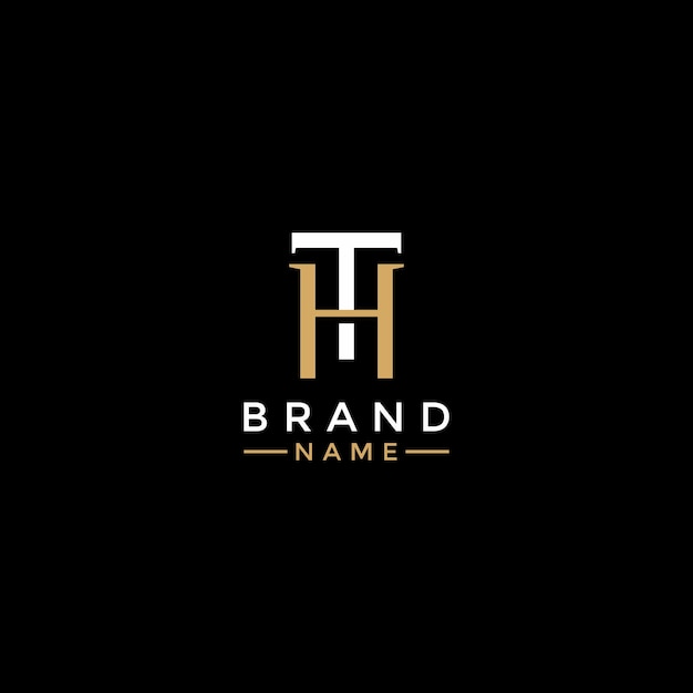 Premium and elegant initial HT logotype concept