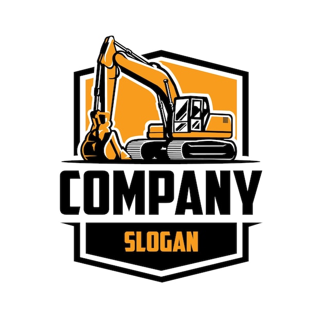 Premium Excavator Company Logo Vector Template Set