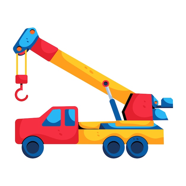 Premium flat icon of crane truck