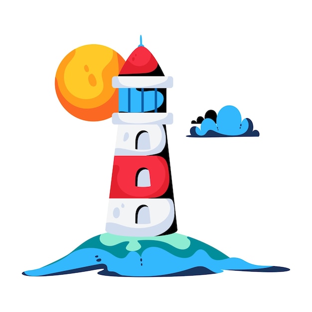 Premium flat icon of lighthouse