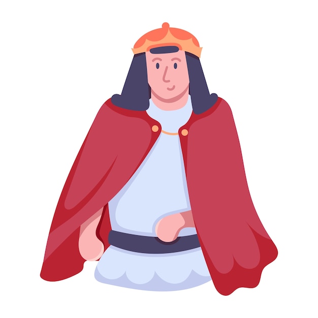 Vector premium flat icon of queen