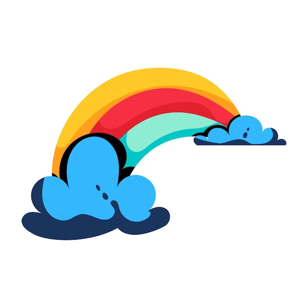 Premium flat icon of rainbow