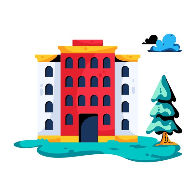 Premium flat icon of real estate