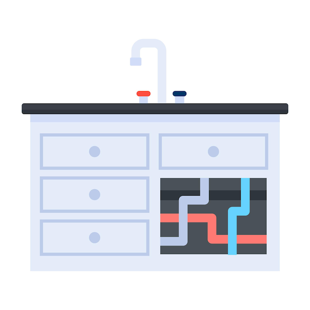 Vector premium flat icon of a sink