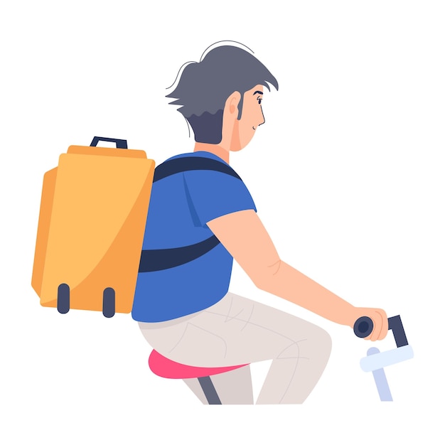 Premium flat illustration of bicycle tour