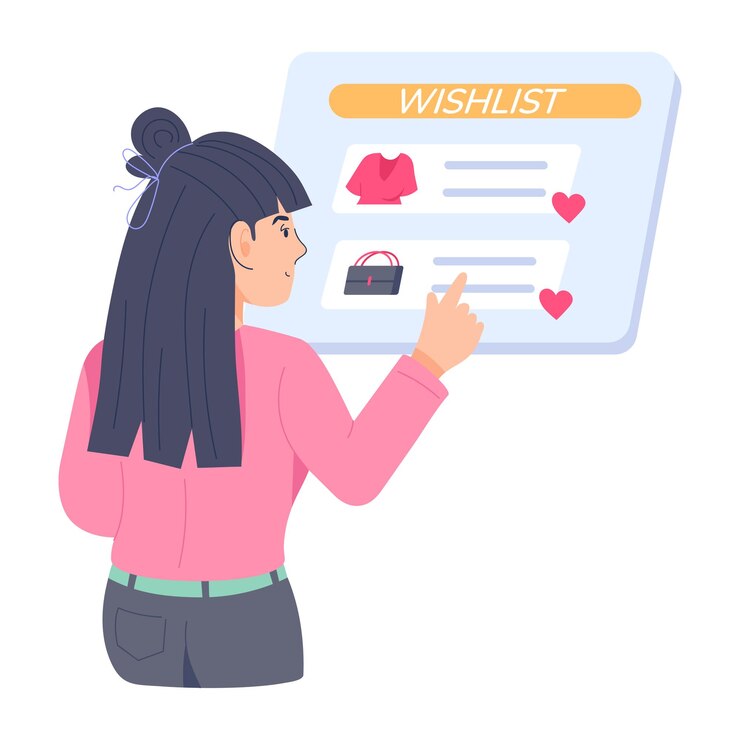 वेक्टर premium flat illustration depicting add to wishlist