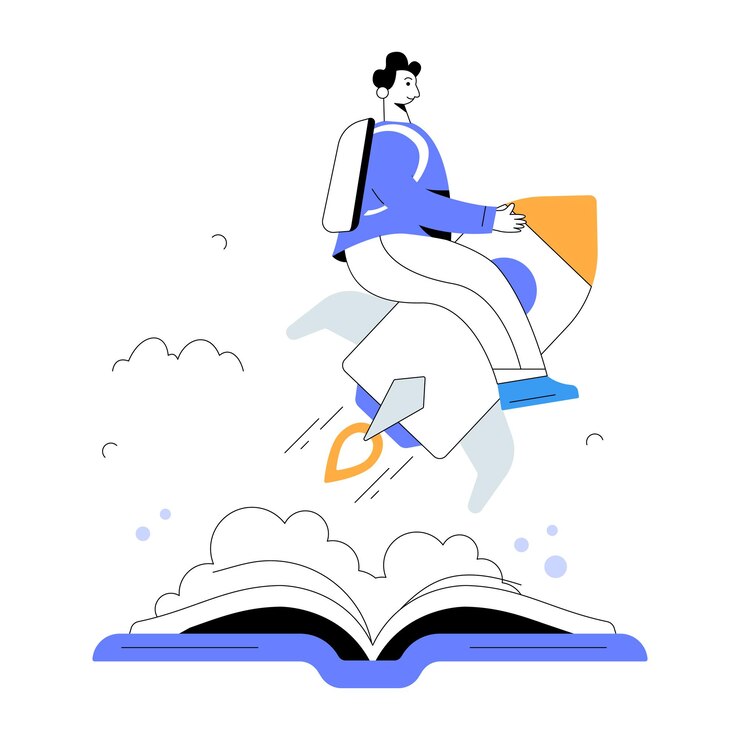 Vector premium flat illustration of education start