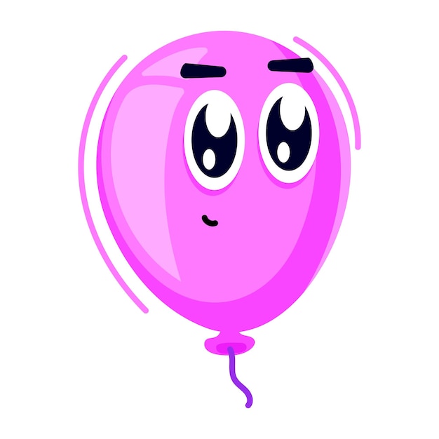 Premium flat sticker design of balloon