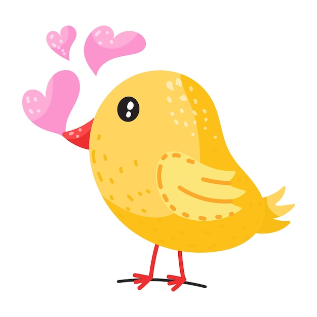 Premium flat sticker icon of lovebird