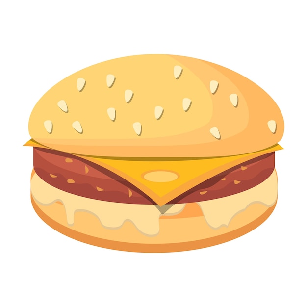 Premium flat vector of burger