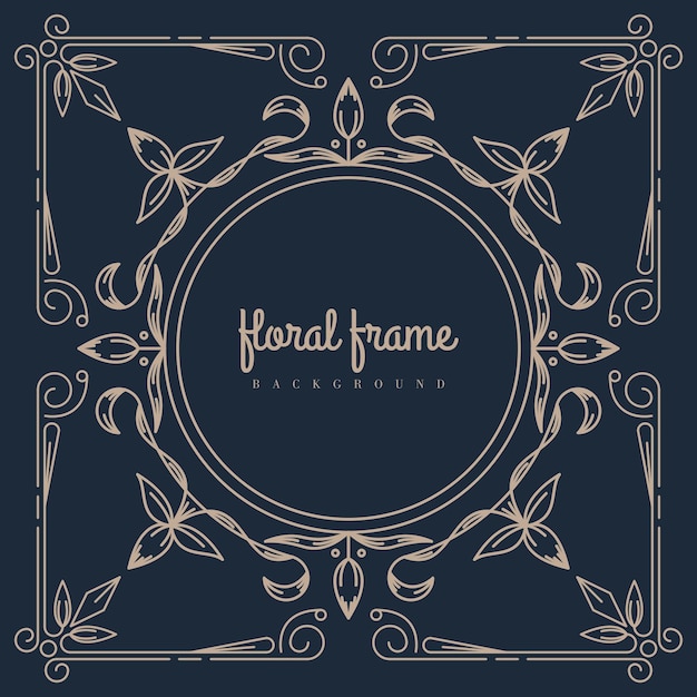 Premium floral frame achtergrond