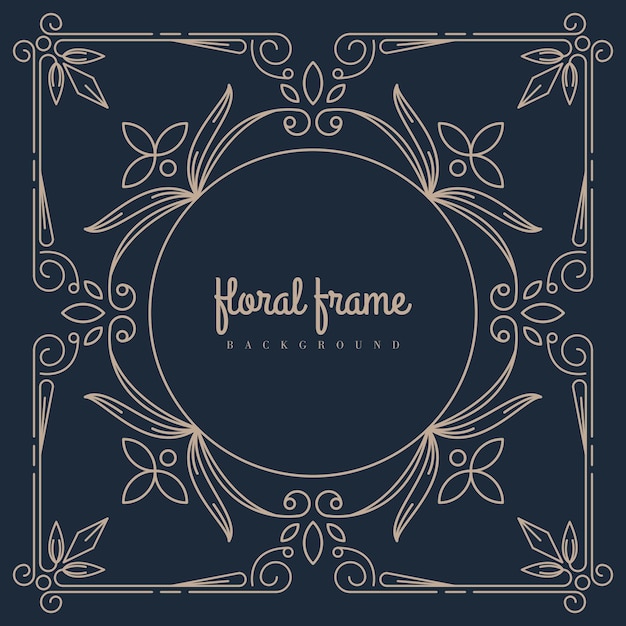 Premium floral frame achtergrond