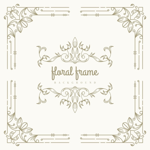 Premium floral frame