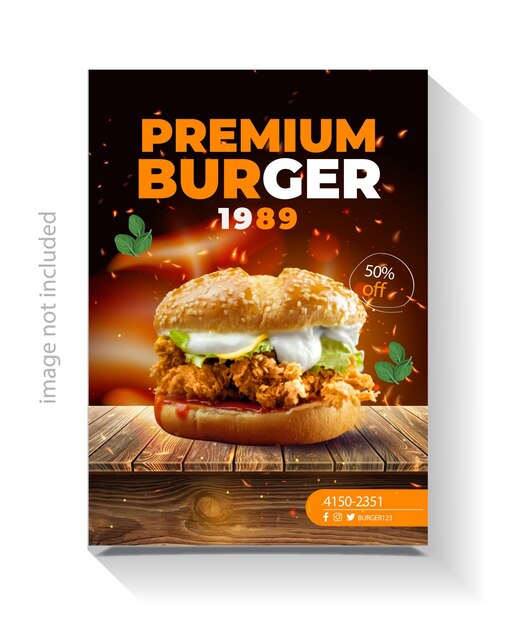 Vector premium food flyer template