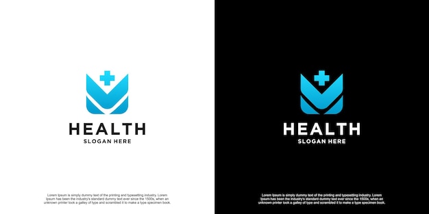 Vettore premium free modern health logo design