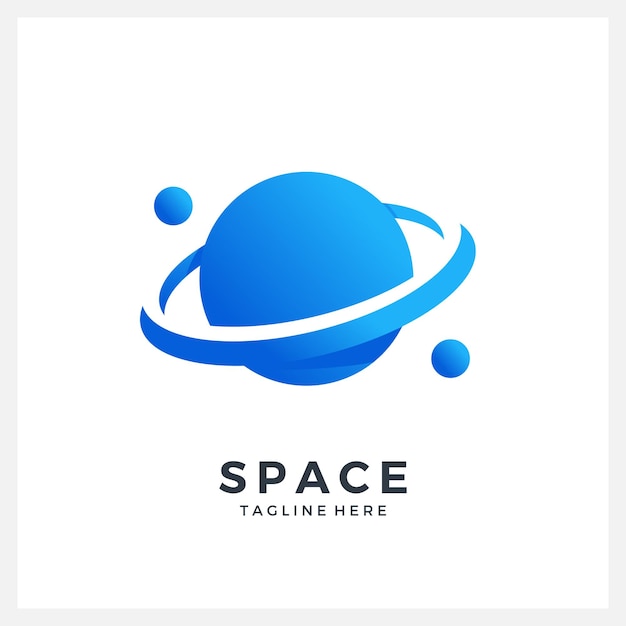 Premium galaxy logo ontwerp illustratie