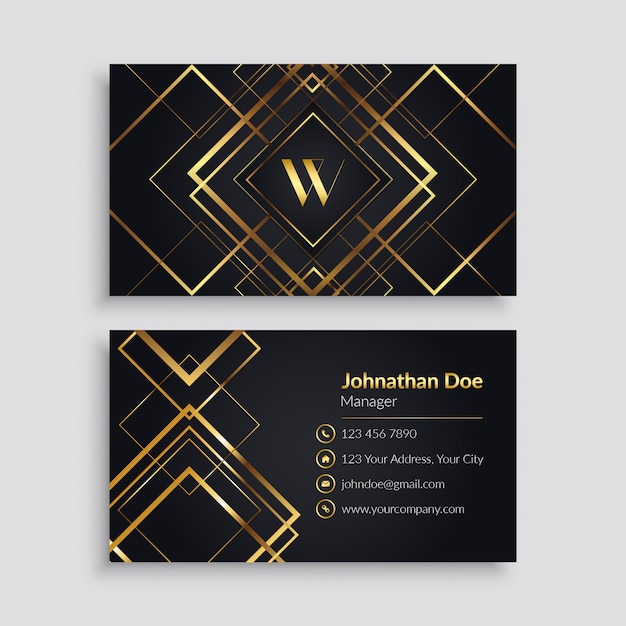 Premium geometric business card template