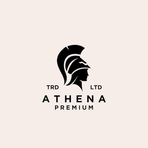 Premium goddess Athena vector logo design