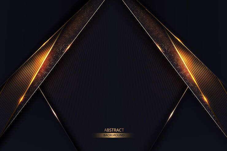 Premium Gold Abstract Background With Golden Light Line and Sparkle