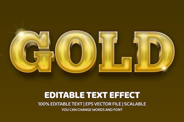 premium gold editable text effect