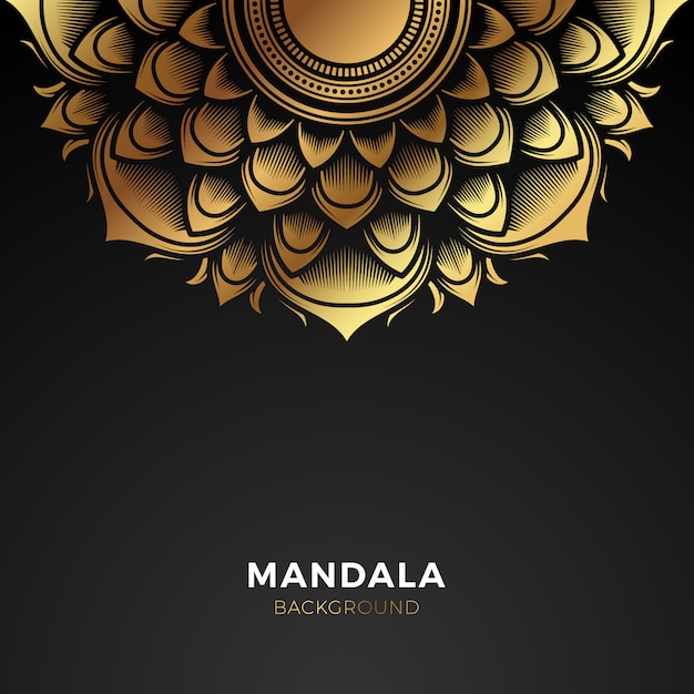 Premium gold mandala background