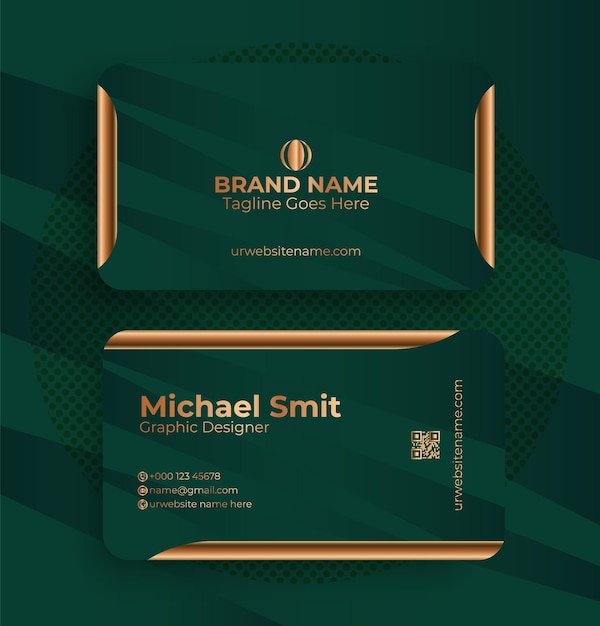 Vector premium golden business card luxury design