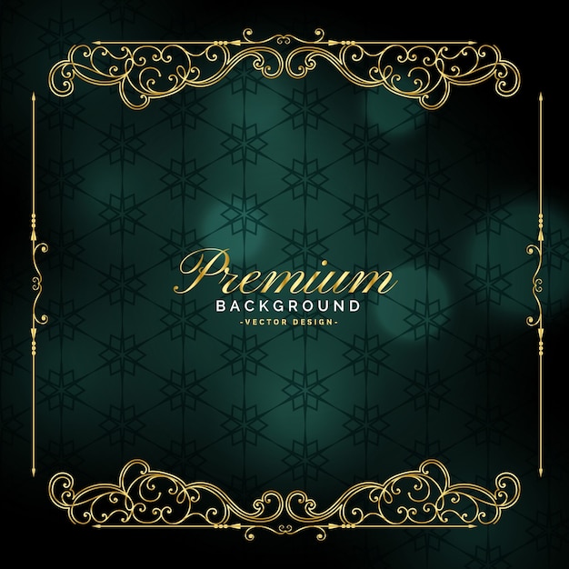 premium golden frame vintage background