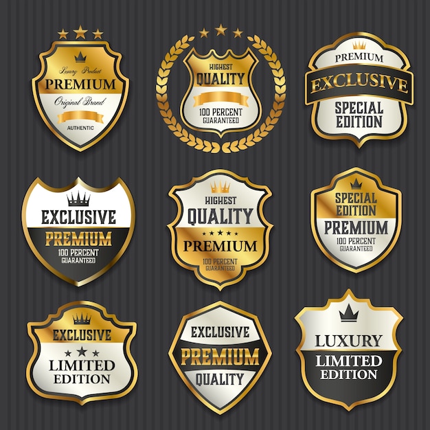 Premium golden labels collection