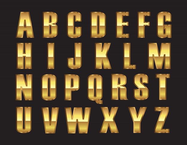 Premium golden letters