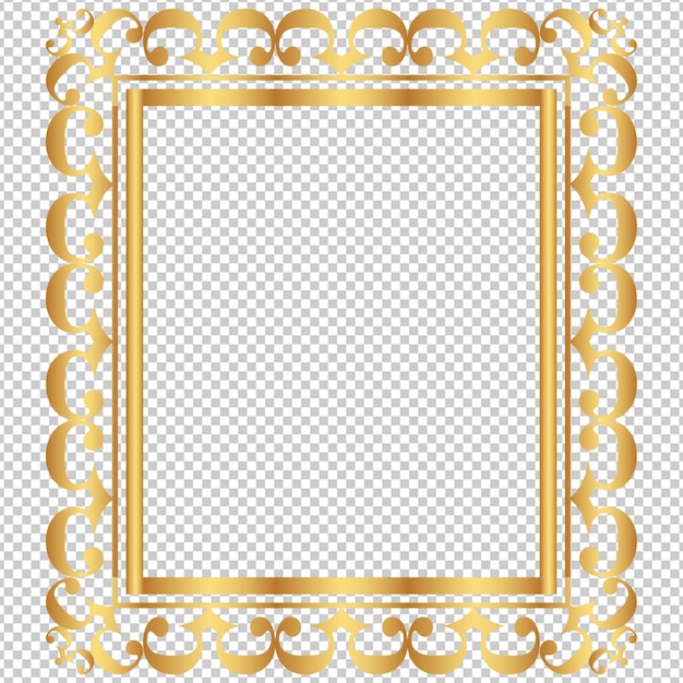 Premium golden ornament frame and fullly editable in AdobeIllustrator