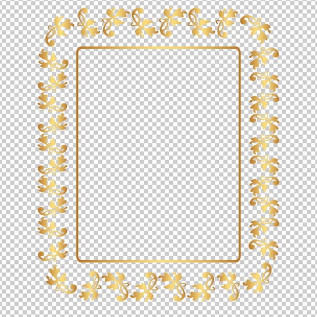 Premium golden ornament frame and fullly editable in AdobeIllustrator