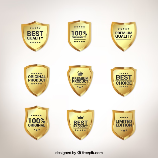 Premium golden shields collection