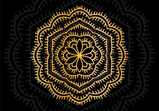 Premium gouden mandala-ornament