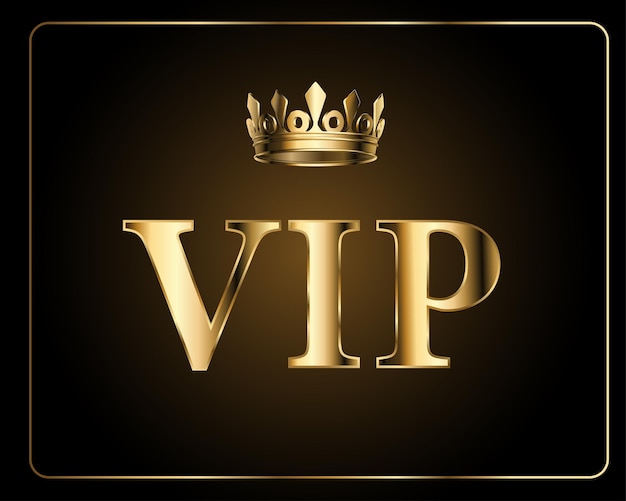 Vector premium gouden vip-kaart met gouden elementen