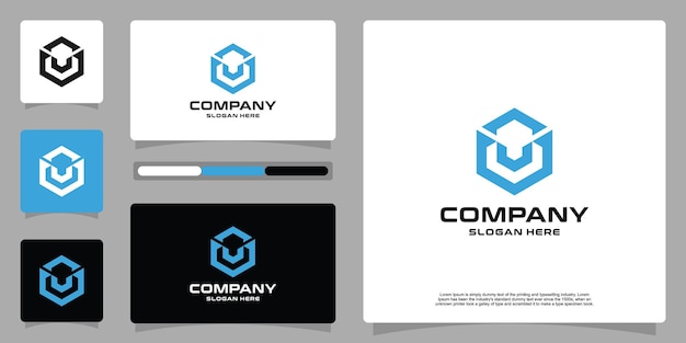 Vector premium hexagon vector logo design