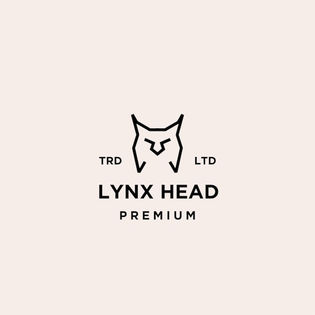 Premium hoofd lynx lijn logo