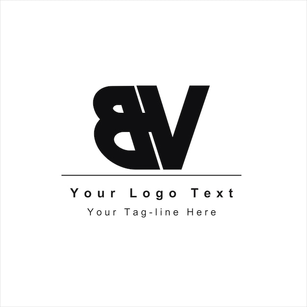 Premium Initial Letter BV-logo-ontwerp