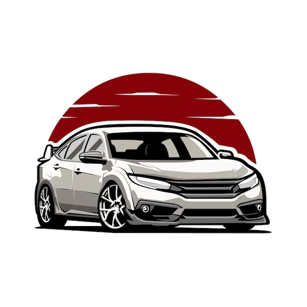 Vector premium jdm japanese sport car vector illustration isolated