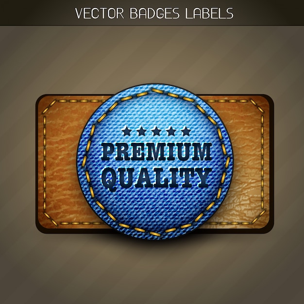 Vector premium jeans label