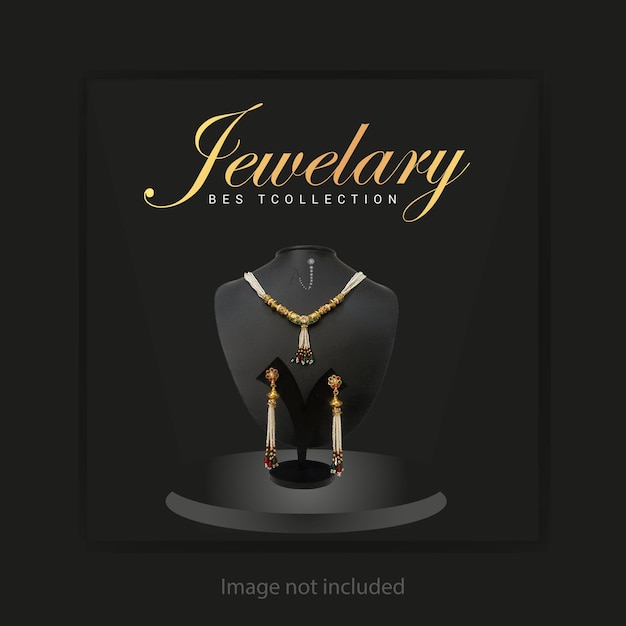 premium jewelry shop social media post design