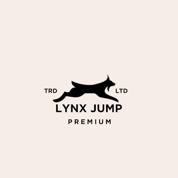 Premium jump lynx logo designs