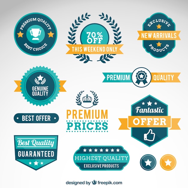 Vector premium kwaliteit badges