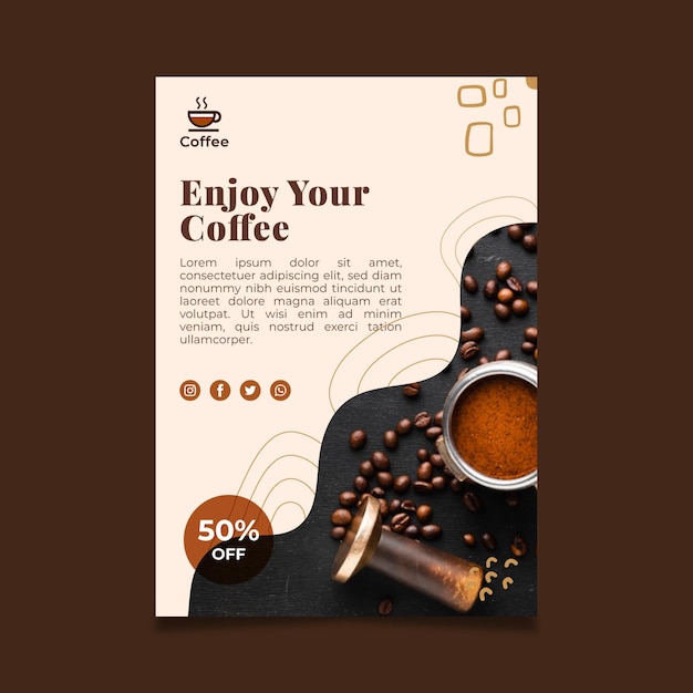 Premium kwaliteit koffie poster