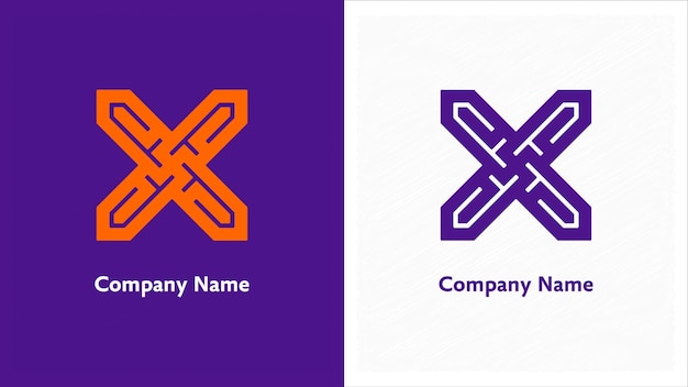 Premium latter X logo